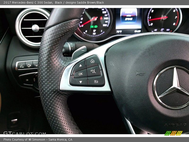 Black / designo Saddle Brown/Black 2017 Mercedes-Benz C 300 Sedan