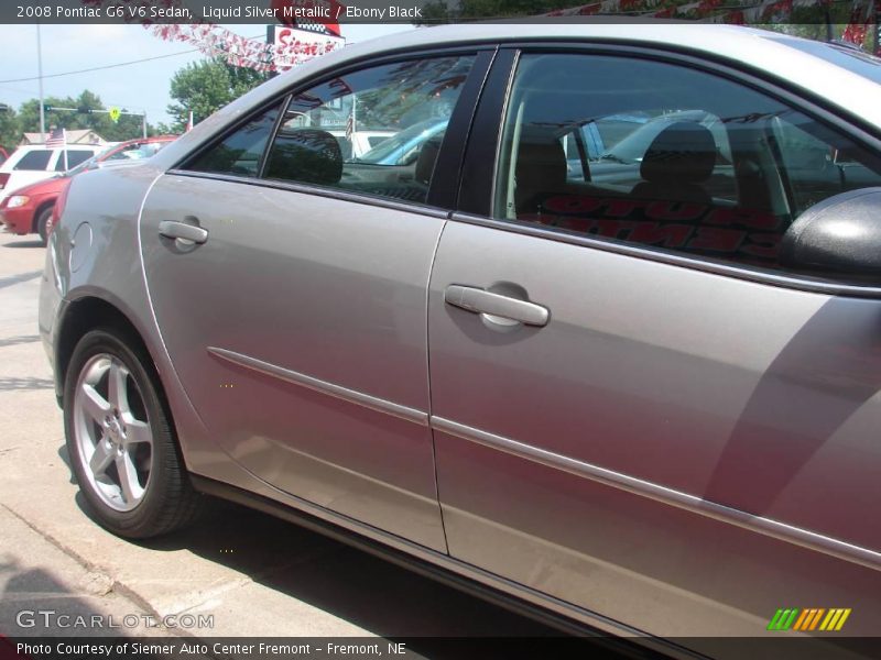 Liquid Silver Metallic / Ebony Black 2008 Pontiac G6 V6 Sedan