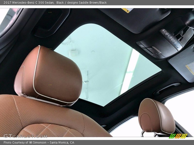 Black / designo Saddle Brown/Black 2017 Mercedes-Benz C 300 Sedan