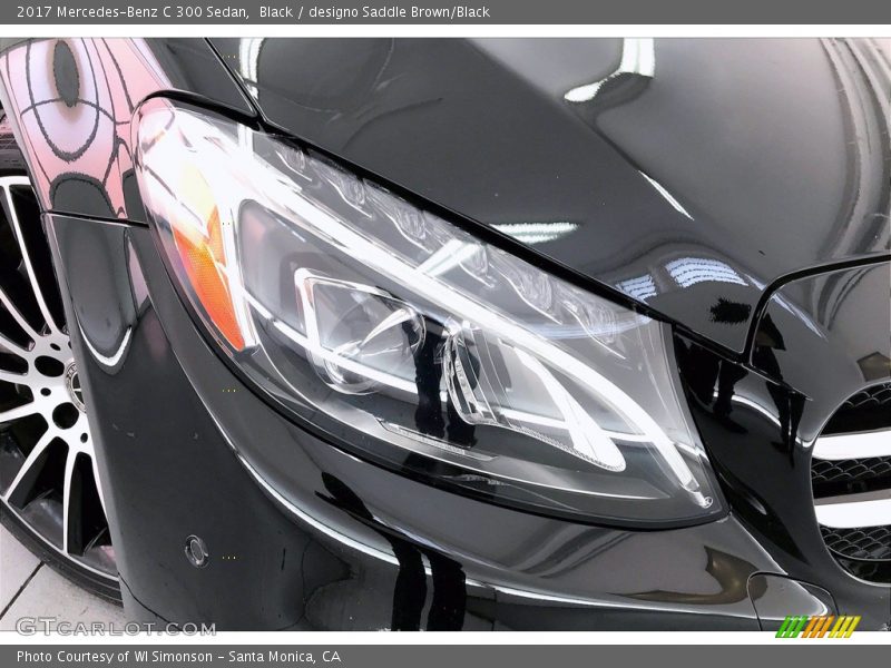 Black / designo Saddle Brown/Black 2017 Mercedes-Benz C 300 Sedan