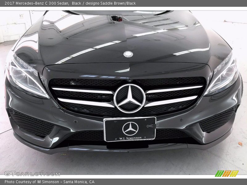 Black / designo Saddle Brown/Black 2017 Mercedes-Benz C 300 Sedan
