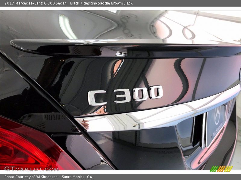 Black / designo Saddle Brown/Black 2017 Mercedes-Benz C 300 Sedan
