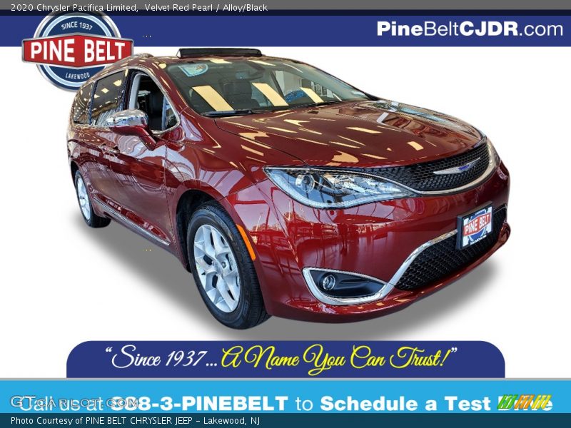 Velvet Red Pearl / Alloy/Black 2020 Chrysler Pacifica Limited