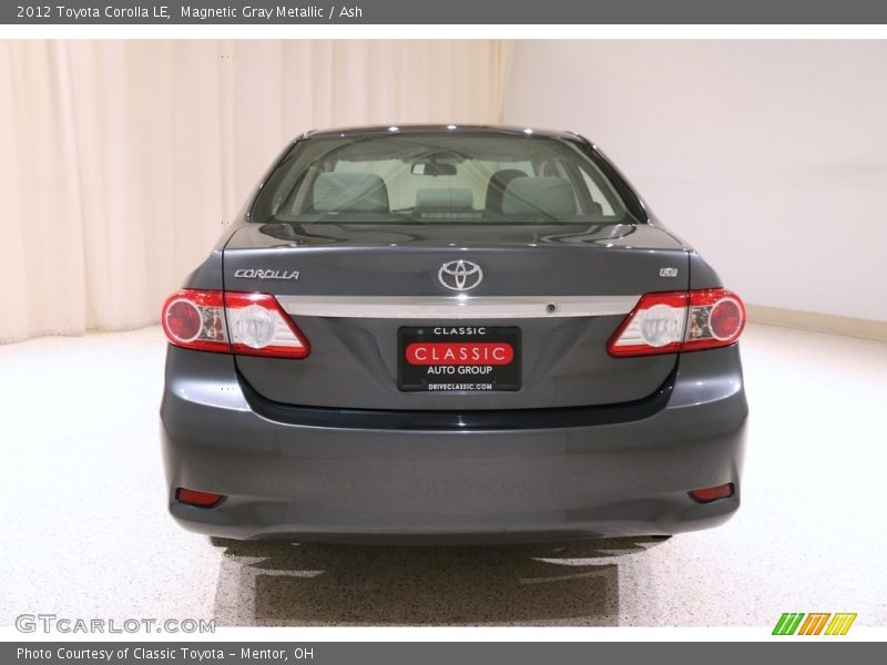 Magnetic Gray Metallic / Ash 2012 Toyota Corolla LE