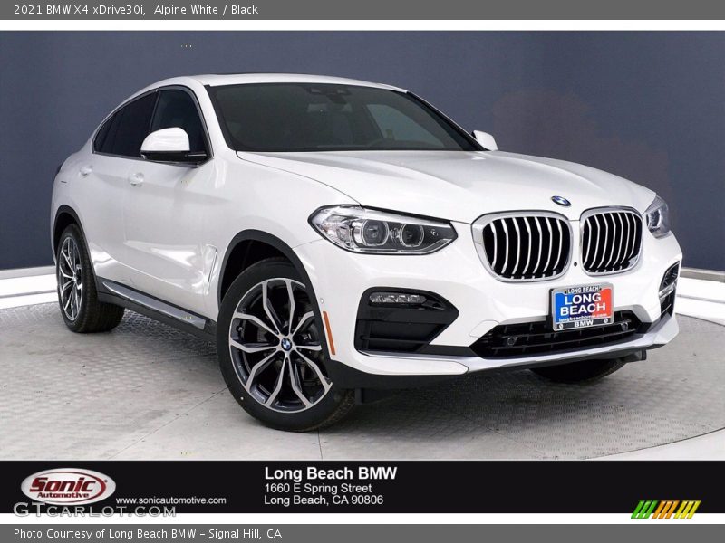 Alpine White / Black 2021 BMW X4 xDrive30i