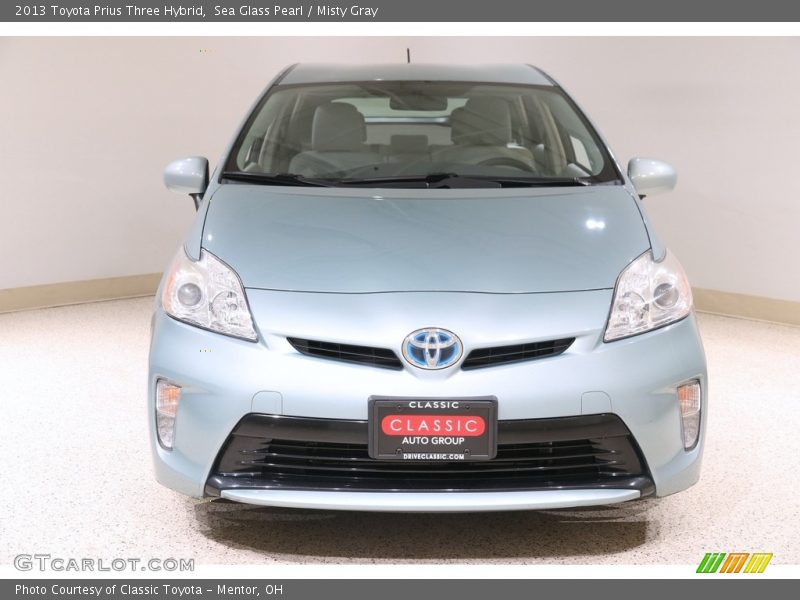 Sea Glass Pearl / Misty Gray 2013 Toyota Prius Three Hybrid