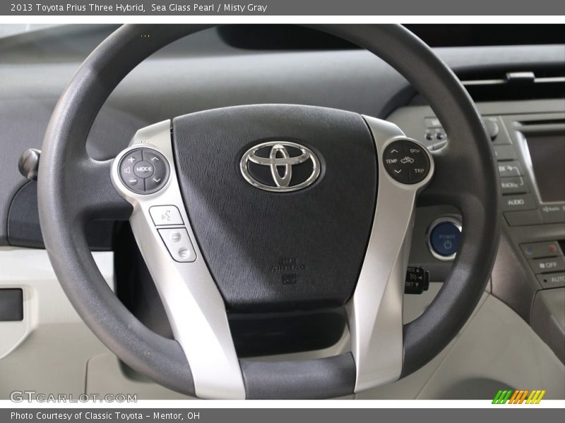Sea Glass Pearl / Misty Gray 2013 Toyota Prius Three Hybrid