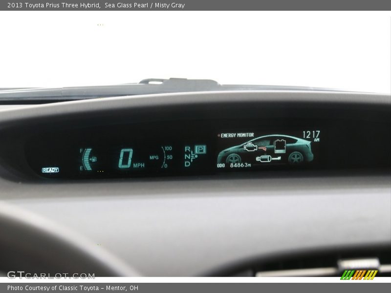 Sea Glass Pearl / Misty Gray 2013 Toyota Prius Three Hybrid