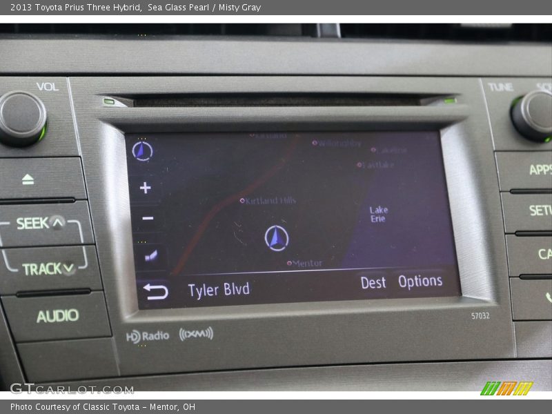 Sea Glass Pearl / Misty Gray 2013 Toyota Prius Three Hybrid