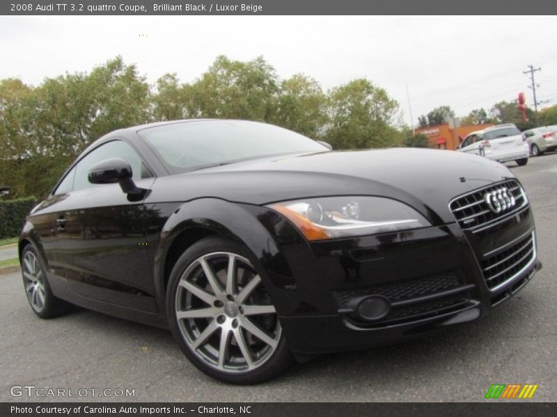 Brilliant Black / Luxor Beige 2008 Audi TT 3.2 quattro Coupe