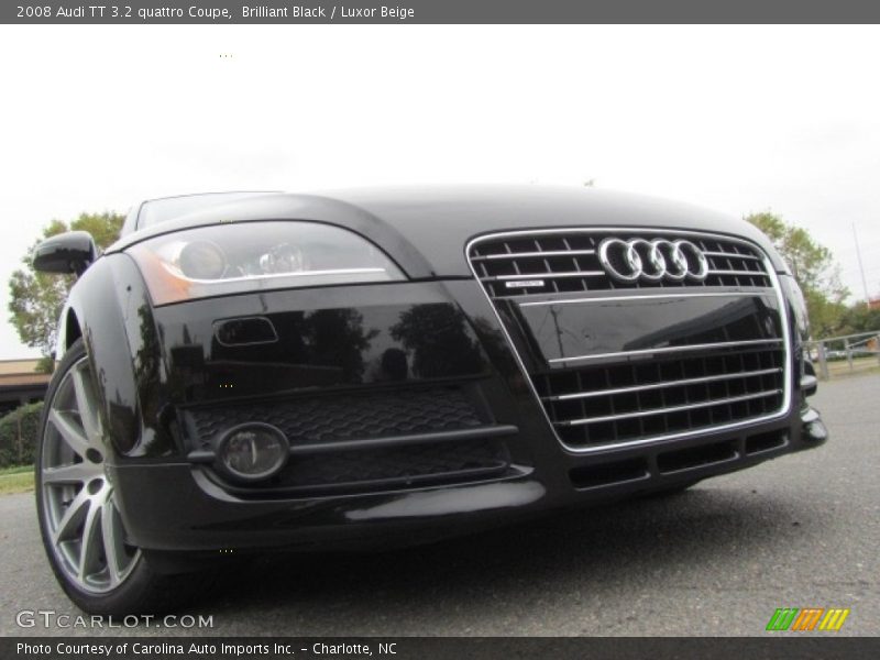 Brilliant Black / Luxor Beige 2008 Audi TT 3.2 quattro Coupe