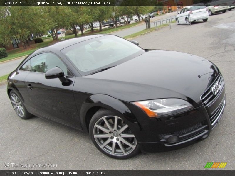 Brilliant Black / Luxor Beige 2008 Audi TT 3.2 quattro Coupe