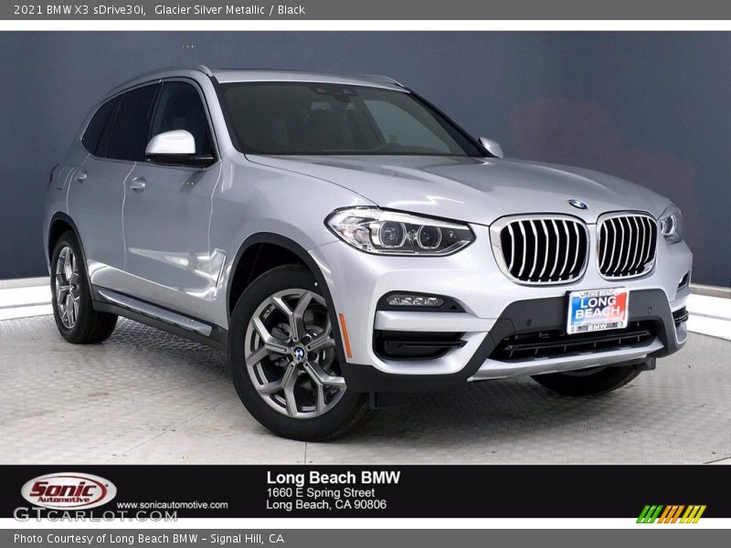 Glacier Silver Metallic / Black 2021 BMW X3 sDrive30i