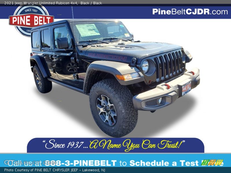 Black / Black 2021 Jeep Wrangler Unlimited Rubicon 4x4