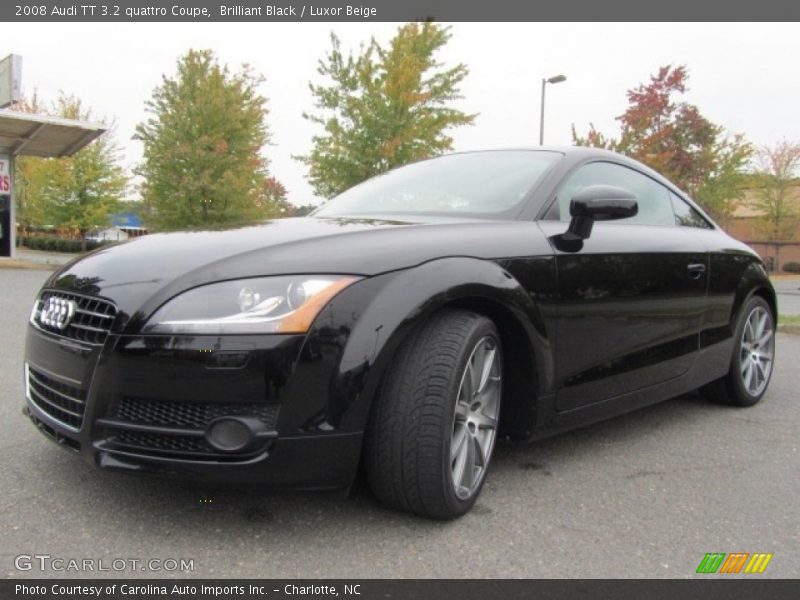 Brilliant Black / Luxor Beige 2008 Audi TT 3.2 quattro Coupe