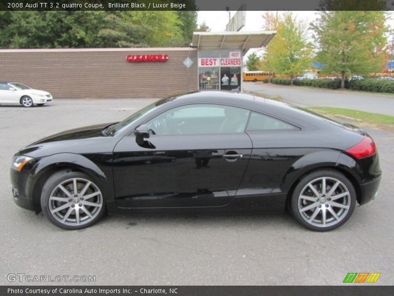 Brilliant Black / Luxor Beige 2008 Audi TT 3.2 quattro Coupe