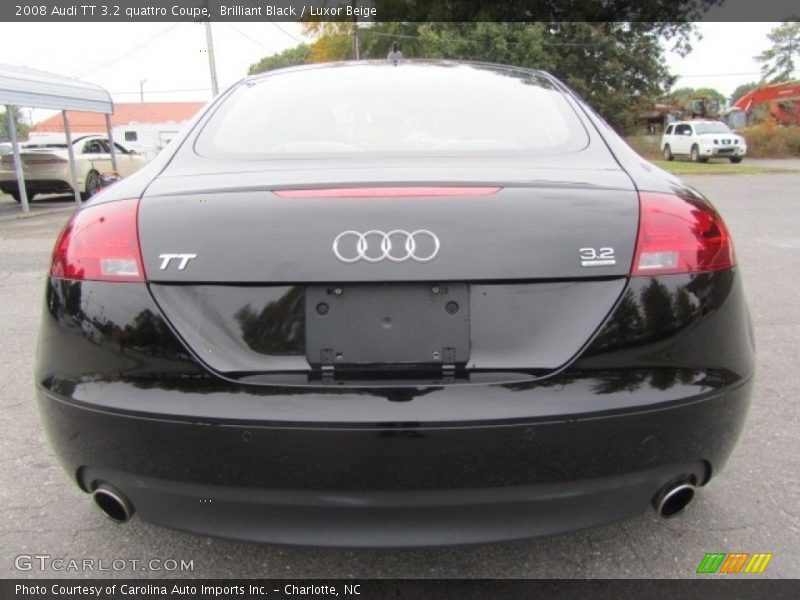 Brilliant Black / Luxor Beige 2008 Audi TT 3.2 quattro Coupe