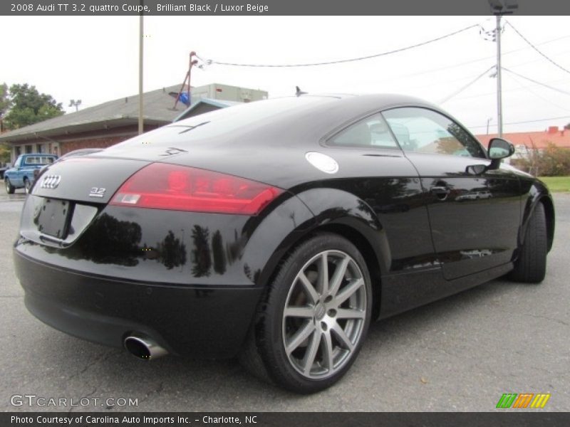 Brilliant Black / Luxor Beige 2008 Audi TT 3.2 quattro Coupe