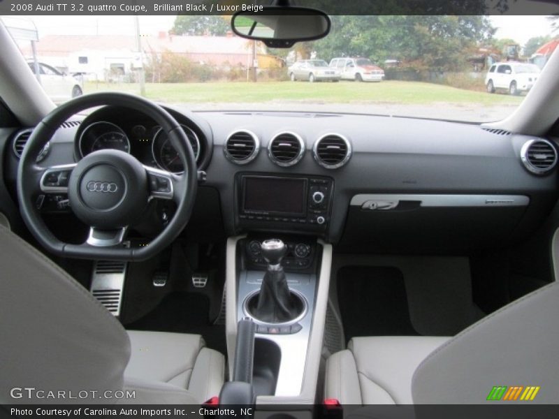 Brilliant Black / Luxor Beige 2008 Audi TT 3.2 quattro Coupe