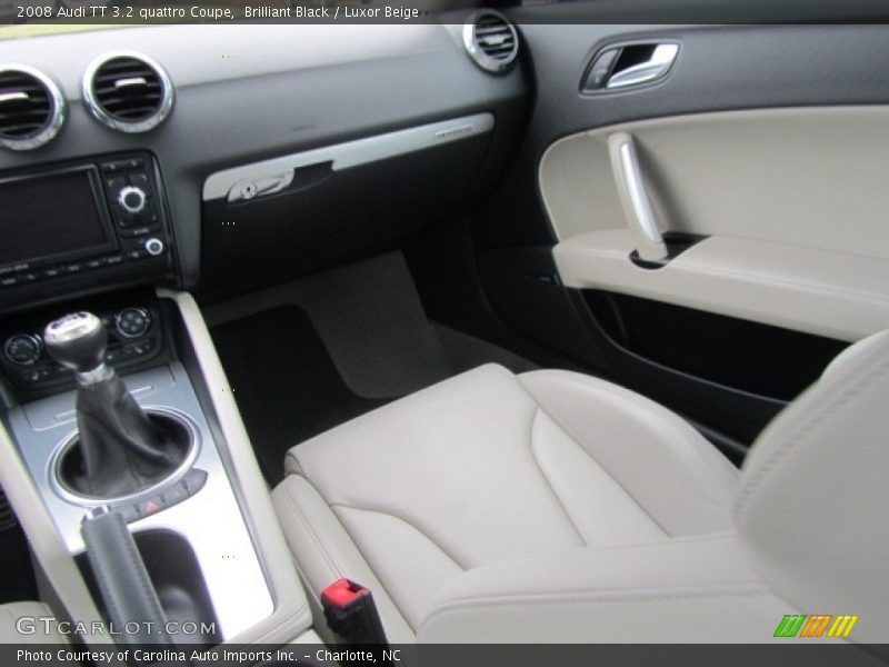 Brilliant Black / Luxor Beige 2008 Audi TT 3.2 quattro Coupe