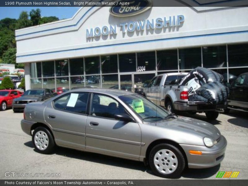 Bright Platinum Metallic / Agate 1998 Plymouth Neon Highline Sedan