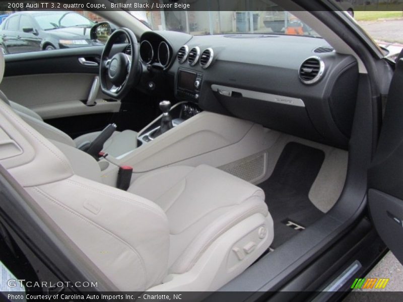 Brilliant Black / Luxor Beige 2008 Audi TT 3.2 quattro Coupe