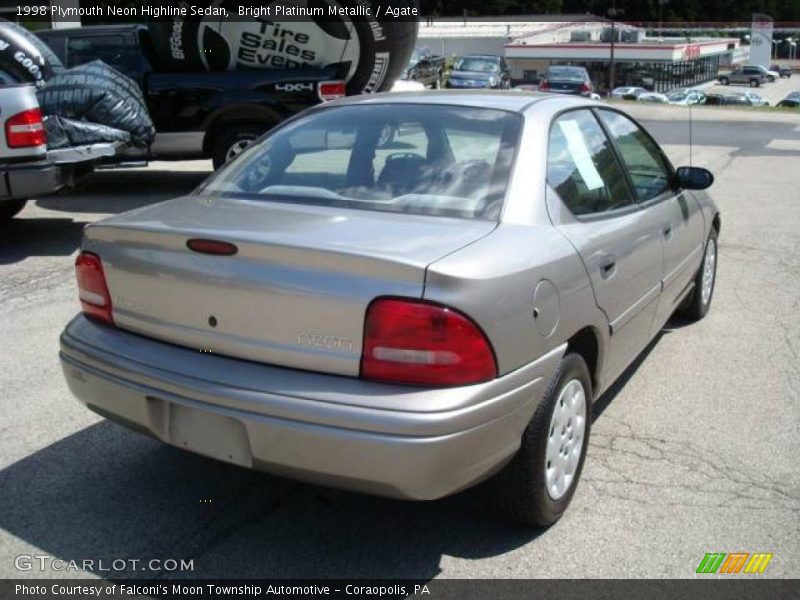 Bright Platinum Metallic / Agate 1998 Plymouth Neon Highline Sedan