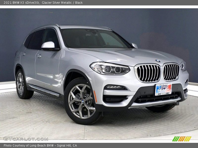Glacier Silver Metallic / Black 2021 BMW X3 sDrive30i