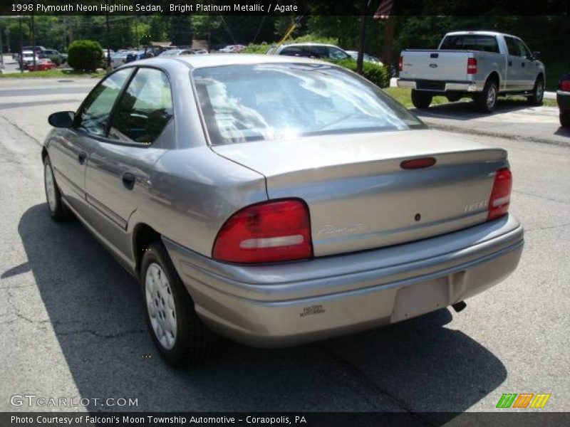 Bright Platinum Metallic / Agate 1998 Plymouth Neon Highline Sedan