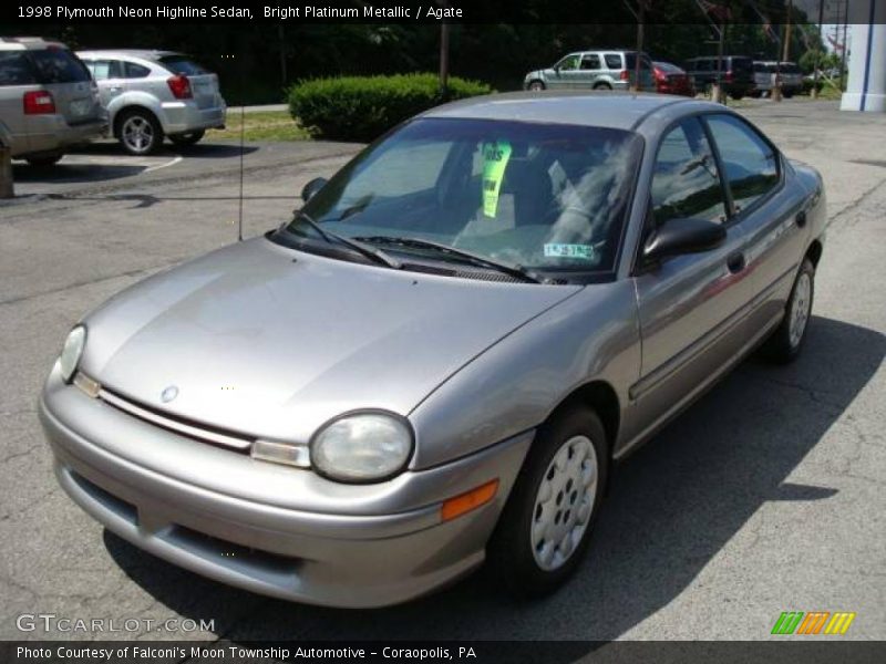 Bright Platinum Metallic / Agate 1998 Plymouth Neon Highline Sedan