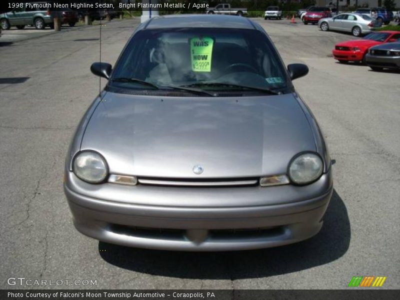 Bright Platinum Metallic / Agate 1998 Plymouth Neon Highline Sedan