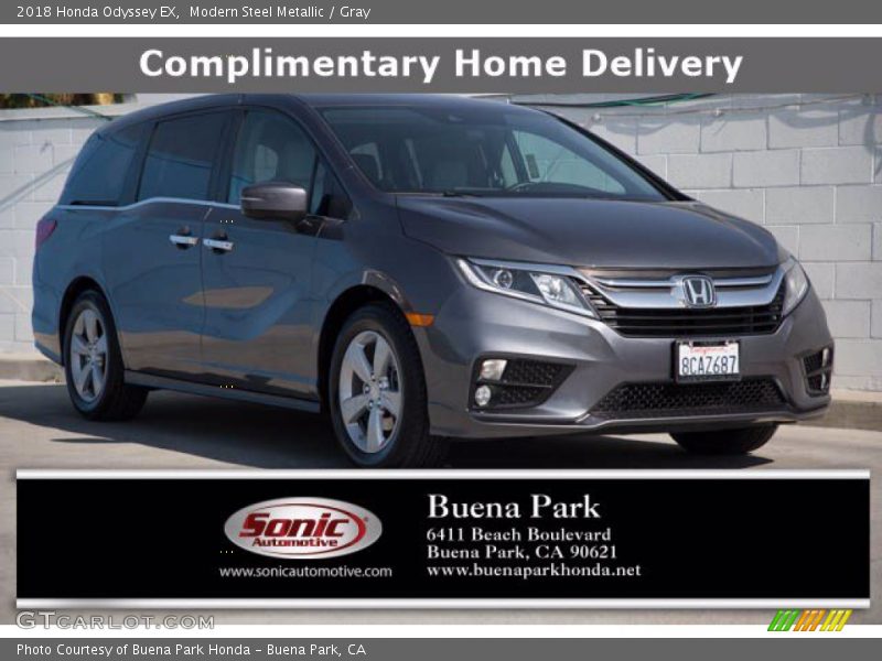Modern Steel Metallic / Gray 2018 Honda Odyssey EX