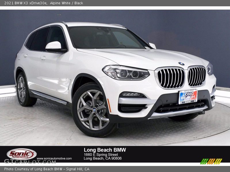 Alpine White / Black 2021 BMW X3 xDrive30e