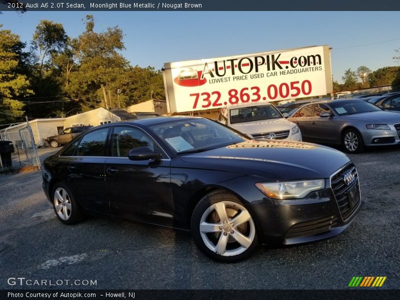 Moonlight Blue Metallic / Nougat Brown 2012 Audi A6 2.0T Sedan