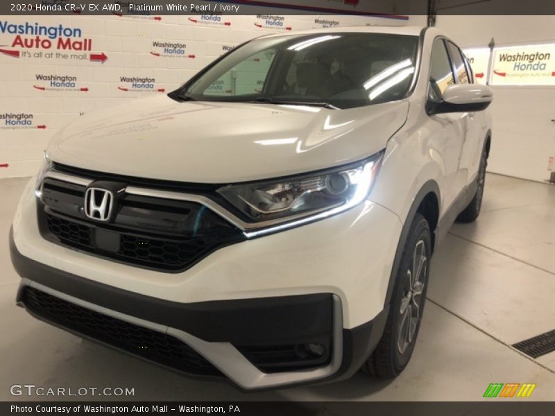 Platinum White Pearl / Ivory 2020 Honda CR-V EX AWD