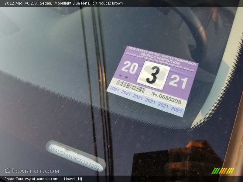 Moonlight Blue Metallic / Nougat Brown 2012 Audi A6 2.0T Sedan