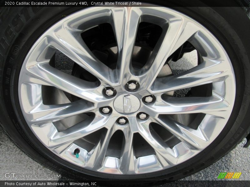 Crystal White Tricoat / Shale 2020 Cadillac Escalade Premium Luxury 4WD