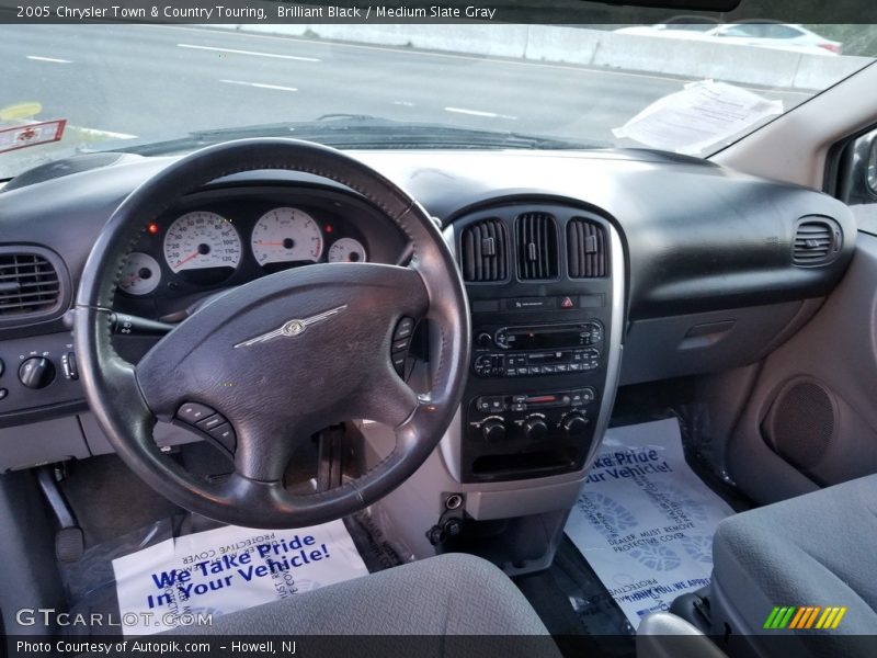 Brilliant Black / Medium Slate Gray 2005 Chrysler Town & Country Touring
