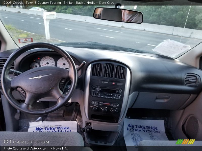 Brilliant Black / Medium Slate Gray 2005 Chrysler Town & Country Touring