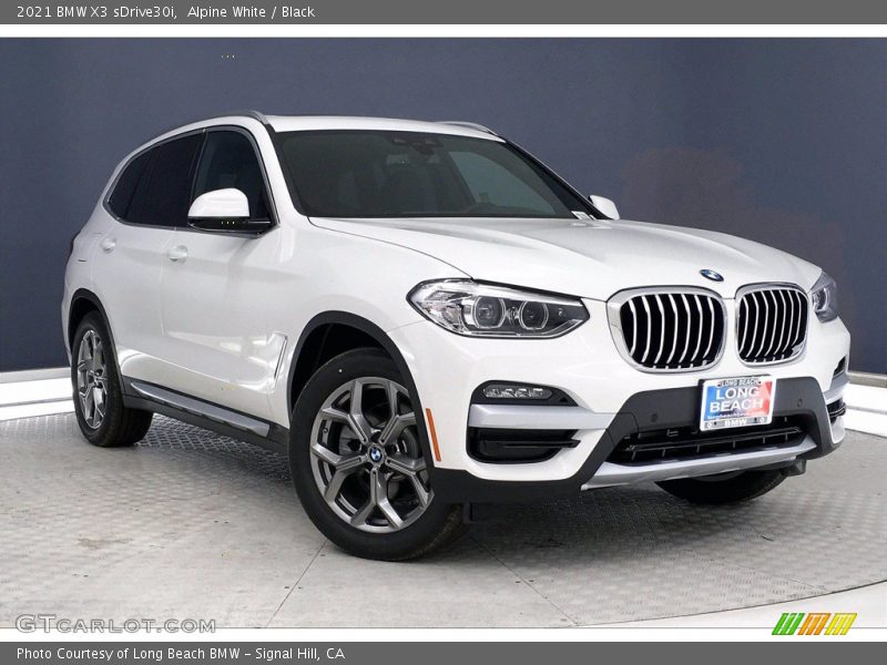 Alpine White / Black 2021 BMW X3 sDrive30i