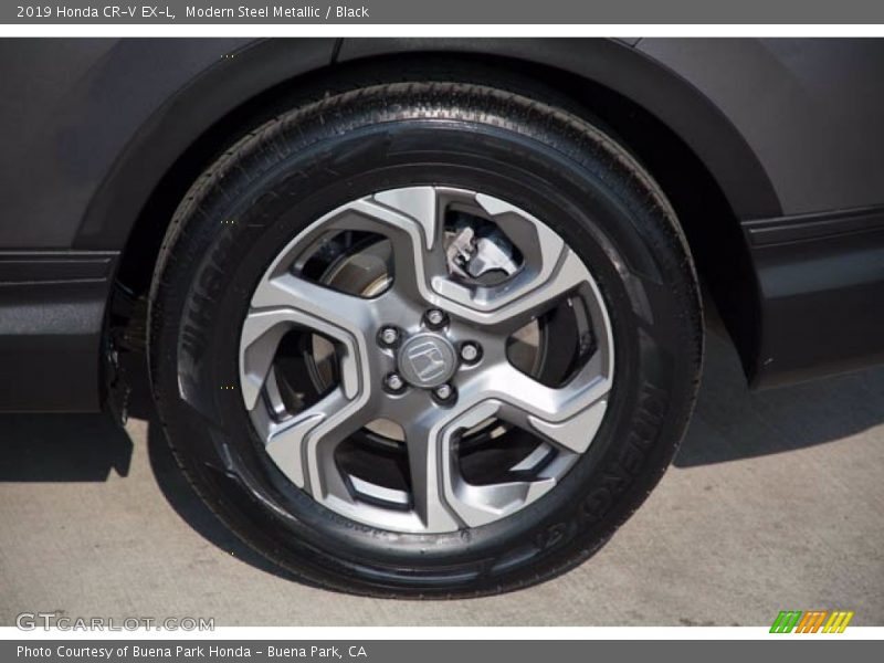 Modern Steel Metallic / Black 2019 Honda CR-V EX-L
