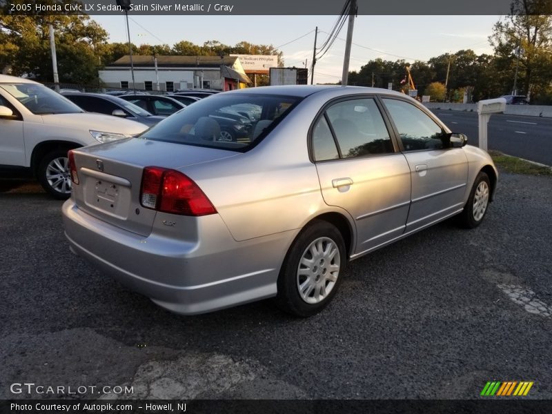 Satin Silver Metallic / Gray 2005 Honda Civic LX Sedan