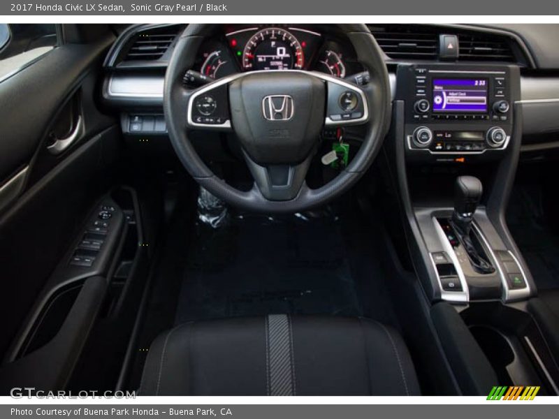 Sonic Gray Pearl / Black 2017 Honda Civic LX Sedan