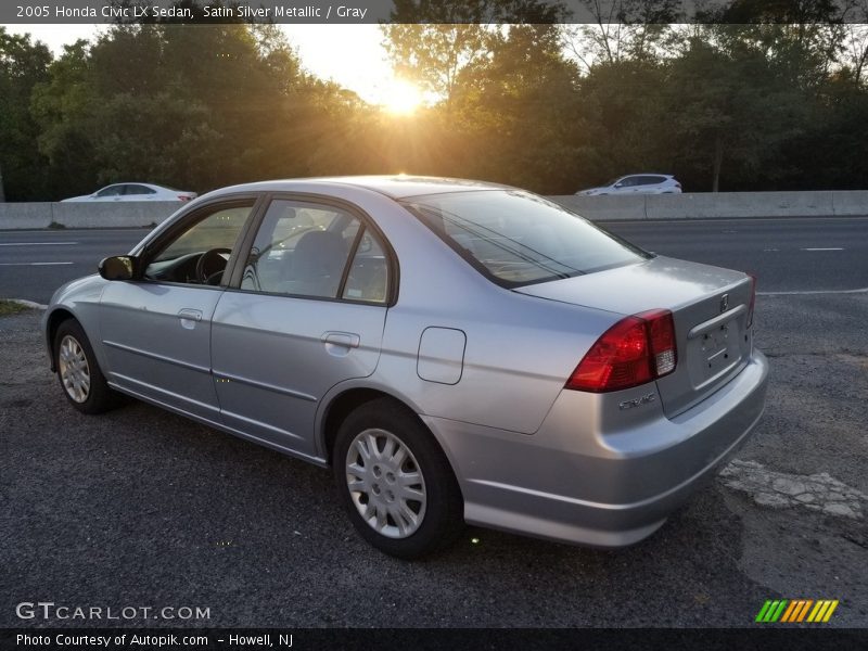 Satin Silver Metallic / Gray 2005 Honda Civic LX Sedan