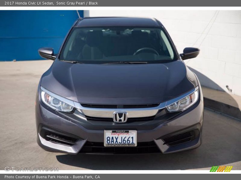 Sonic Gray Pearl / Black 2017 Honda Civic LX Sedan