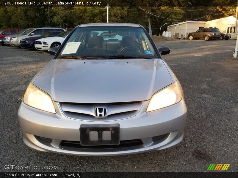 Satin Silver Metallic / Gray 2005 Honda Civic LX Sedan
