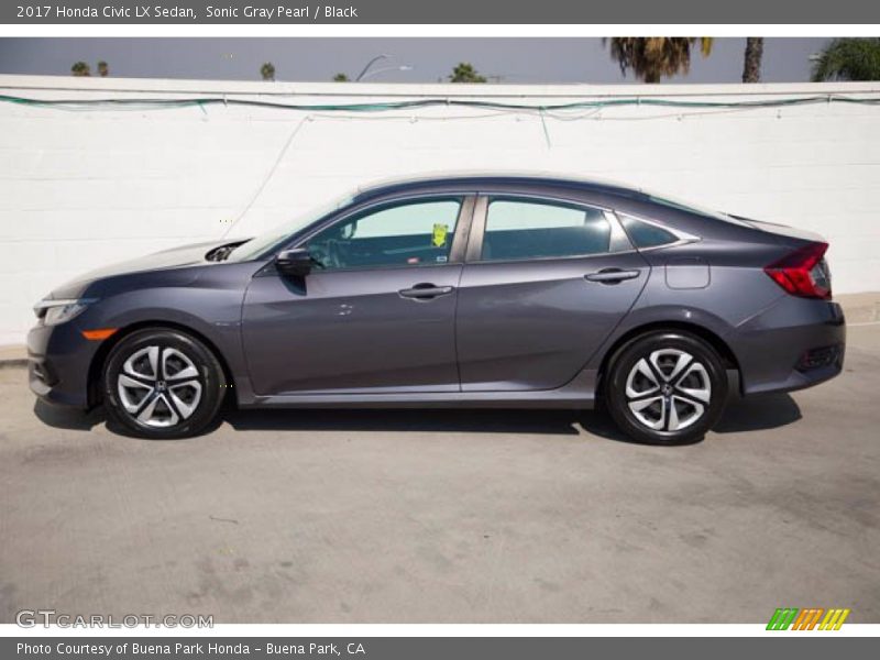 Sonic Gray Pearl / Black 2017 Honda Civic LX Sedan