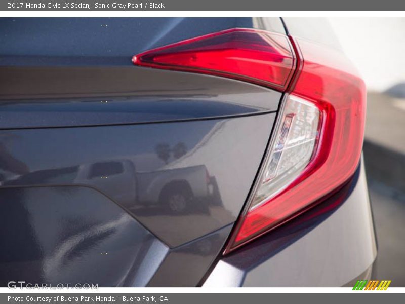 Sonic Gray Pearl / Black 2017 Honda Civic LX Sedan