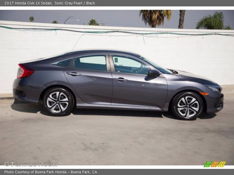 Sonic Gray Pearl / Black 2017 Honda Civic LX Sedan