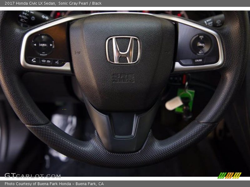 Sonic Gray Pearl / Black 2017 Honda Civic LX Sedan